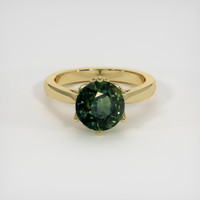 3.49 Ct. Color Change Sapphire Ring, 14K Yellow Gold 1