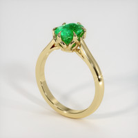 1.22 Ct. Emerald Ring, 18K Yellow Gold 2