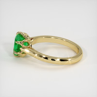 1.22 Ct. Emerald Ring, 18K Yellow Gold 4