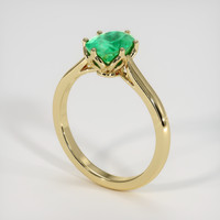 1.64 Ct. Emerald Ring, 18K Yellow Gold 2