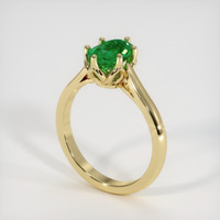 1.05 Ct. Emerald Ring, 18K Yellow Gold 2