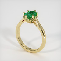 1.03 Ct. Emerald Ring, 18K Yellow Gold 2