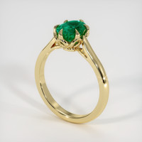 1.02 Ct. Emerald Ring, 18K Yellow Gold 2