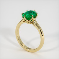 1.92 Ct. Emerald Ring, 18K Yellow Gold 2