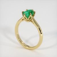 1.16 Ct. Emerald Ring, 18K Yellow Gold 2