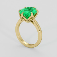 4.92 Ct. Emerald Ring, 18K Yellow Gold 2