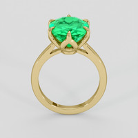 4.92 Ct. Emerald Ring, 18K Yellow Gold 3