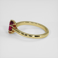 1.03 Ct. Pinkish Red Ruby Ring, 18K Yellow Gold 4