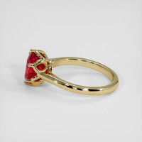 2.40 Ct. Pinkish Red Ruby Ring, 18K Yellow Gold 4
