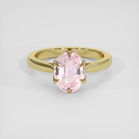 3.21 Ct. Pink Sapphire Ring, 18K Yellow Gold 1