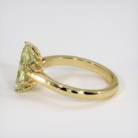 2.34 Ct. Yellowish Green Sapphire Ring, 18K Yellow Gold 4