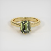 2.04 Ct. Green Sapphire Ring, 18K Yellow Gold 1