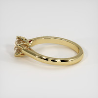 1.21 Ct. Peach Sapphire Ring, 18K Yellow Gold 4