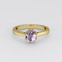 1.62 Ct. Pinkish Purple Sapphire Ring, 18K Yellow Gold 1