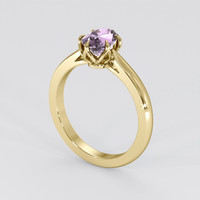 1.62 Ct. Pinkish Purple Sapphire Ring, 18K Yellow Gold 2