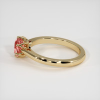 1.06 Ct. Padparadscha Sapphire Ring, 18K Yellow Gold 4