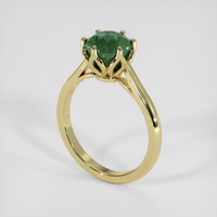 2.49 Ct. Bluish Green Sapphire Ring, 18K Yellow Gold 2