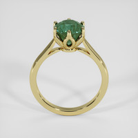 2.49 Ct. Bluish Green Sapphire Ring, 18K Yellow Gold 3
