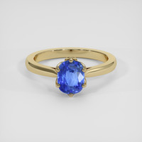 1.14 Ct. Blue Sapphire Ring, 18K Yellow Gold 1
