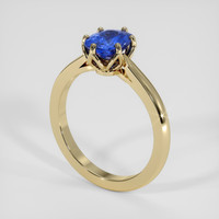 1.14 Ct. Blue Sapphire Ring, 18K Yellow Gold 2