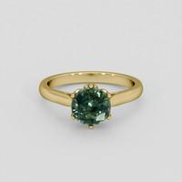 1.66 Ct. Green Sapphire Ring, 18K Yellow Gold 1