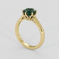 1.66 Ct. Green Sapphire Ring, 18K Yellow Gold 2