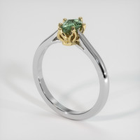0.57 Ct. Sapphire Ring, 18K Yellow & White 2