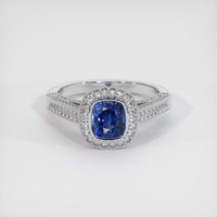 1.02 Ct. Blue Sapphire Ring, Platinum 950 1