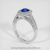 1.02 Ct. Blue Sapphire Ring, Platinum 950 2