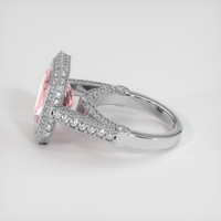 8.46 Ct. Peach Sapphire Ring, Platinum 950 4