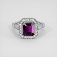 3.16 Ct. Purple Sapphire Ring, Platinum 950 1