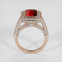 4.02 Ct. Ruby Ring, 14K Rose Gold 3