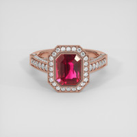 2.00 Ct. Ruby Ring, 14K Rose Gold 1