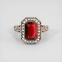 4.02 Ct. Ruby Ring, 18K Rose Gold 1
