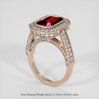 4.02 Ct. Ruby Ring, 18K Rose Gold 2