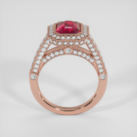 2.00 Ct. Ruby Ring, 18K Rose Gold 3