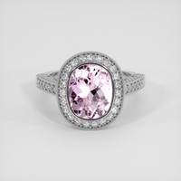 3.37 Ct. Pink Kunzite Ring, 10K White Gold 1