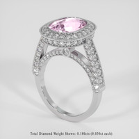 3.37 Ct. Pink Kunzite Ring, 10K White Gold 2