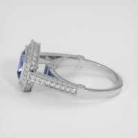 3.15 Ct. Blue Sapphire Ring, 10K White Gold 4