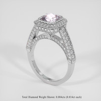 2.05 Ct. Purplish Pink Sapphire Ring, 10K White Gold 2