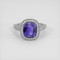 3.05 Ct. Color Change Sapphire Ring, 10K White Gold 1