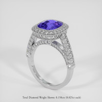 3.05 Ct. Color Change Sapphire Ring, 10K White Gold 2