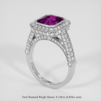 3.16 Ct. Purple Sapphire Ring, 10K White Gold 2