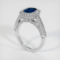 2.34 Ct. Sapphire Ring, 14K White Gold 2
