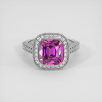 5.01 Ct. Purplish Pink Spinel Ring, 14K White Gold 1