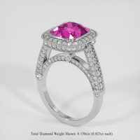 5.01 Ct. Purplish Pink Spinel Ring, 14K White Gold 2