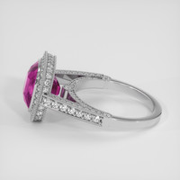 5.01 Ct. Purplish Pink Spinel Ring, 14K White Gold 4