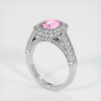 3.04 Ct. Pink Sapphire Ring, 14K White Gold 2