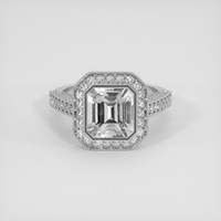 4.01 Ct. White Sapphire Ring, 14K White Gold 1