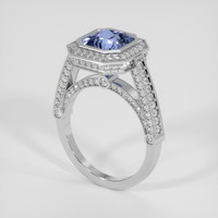 3.15 Ct. Blue Sapphire Ring, 14K White Gold 2